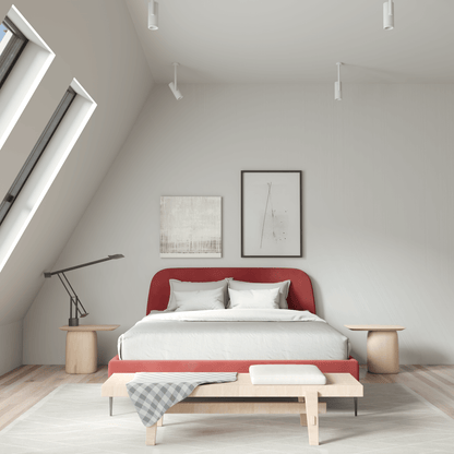Anna Upholstered Bed with Vertical Headboard Detailing