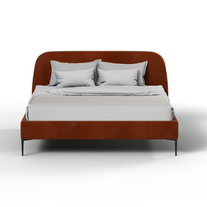 Anna Upholstered Bed with Vertical Headboard Detailing