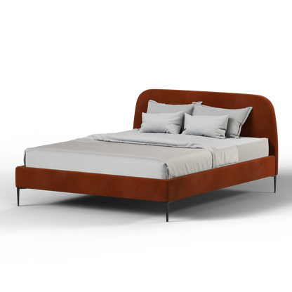 Anna Upholstered Bed with Vertical Headboard Detailing