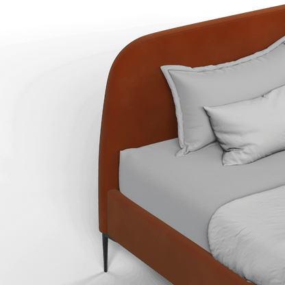 Anna Upholstered Bed with Vertical Headboard Detailing
