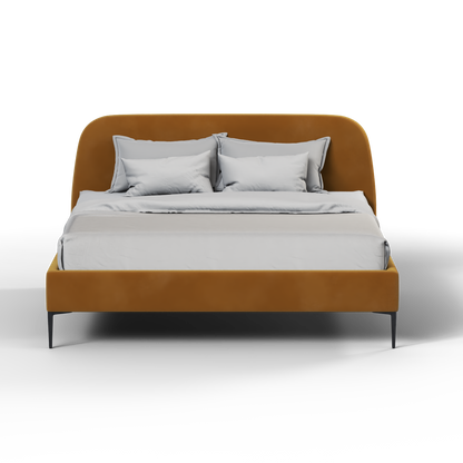 Anna Upholstered Bed with Vertical Headboard Detailing
