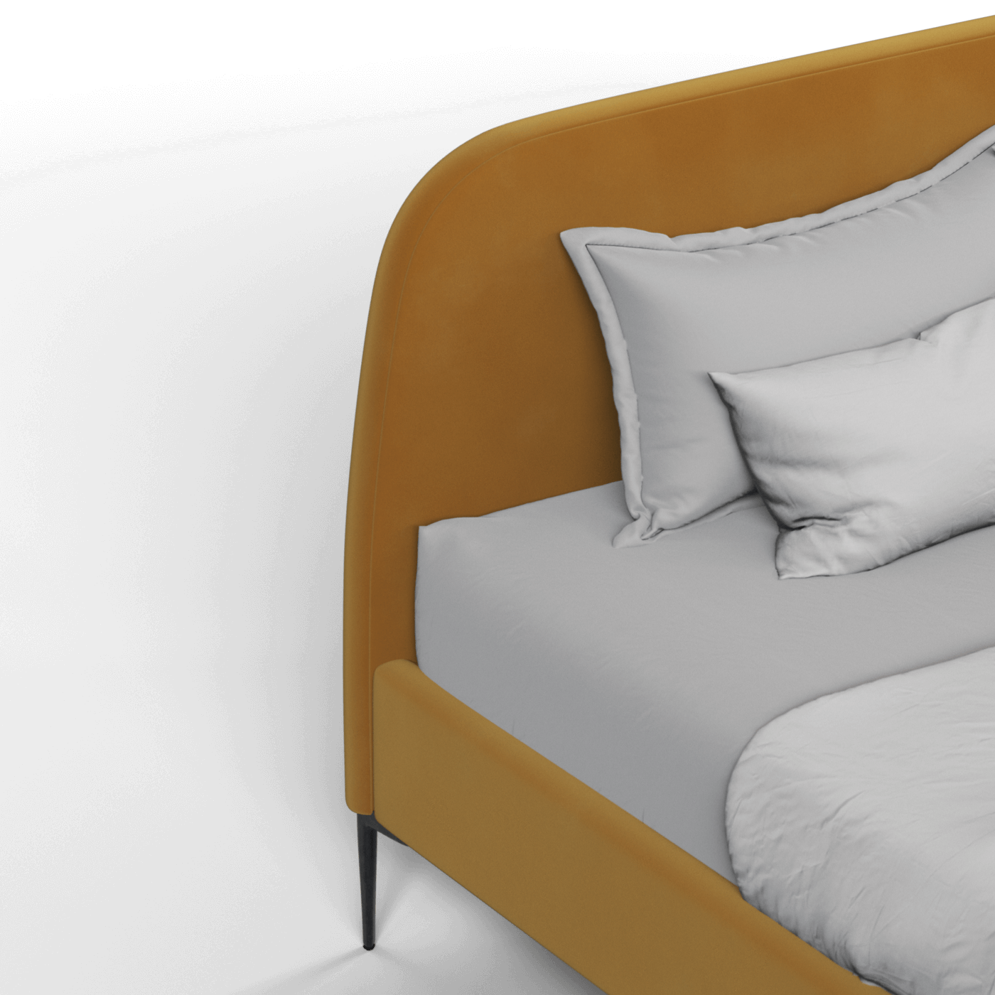 Anna Upholstered Bed with Vertical Headboard Detailing