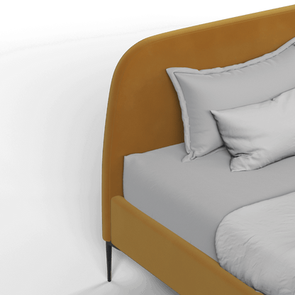 Anna Upholstered Bed with Vertical Headboard Detailing