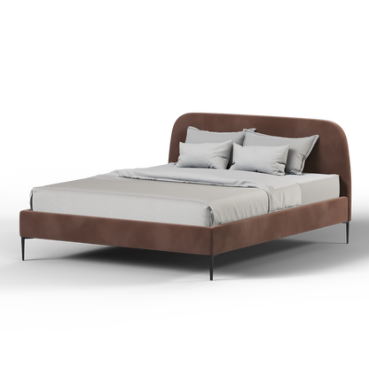 Anna Upholstered Bed with Vertical Headboard Detailing