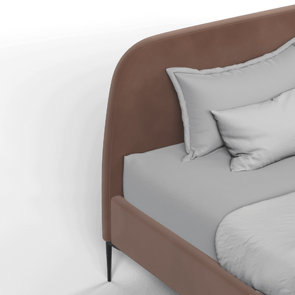 Anna Upholstered Bed with Vertical Headboard Detailing