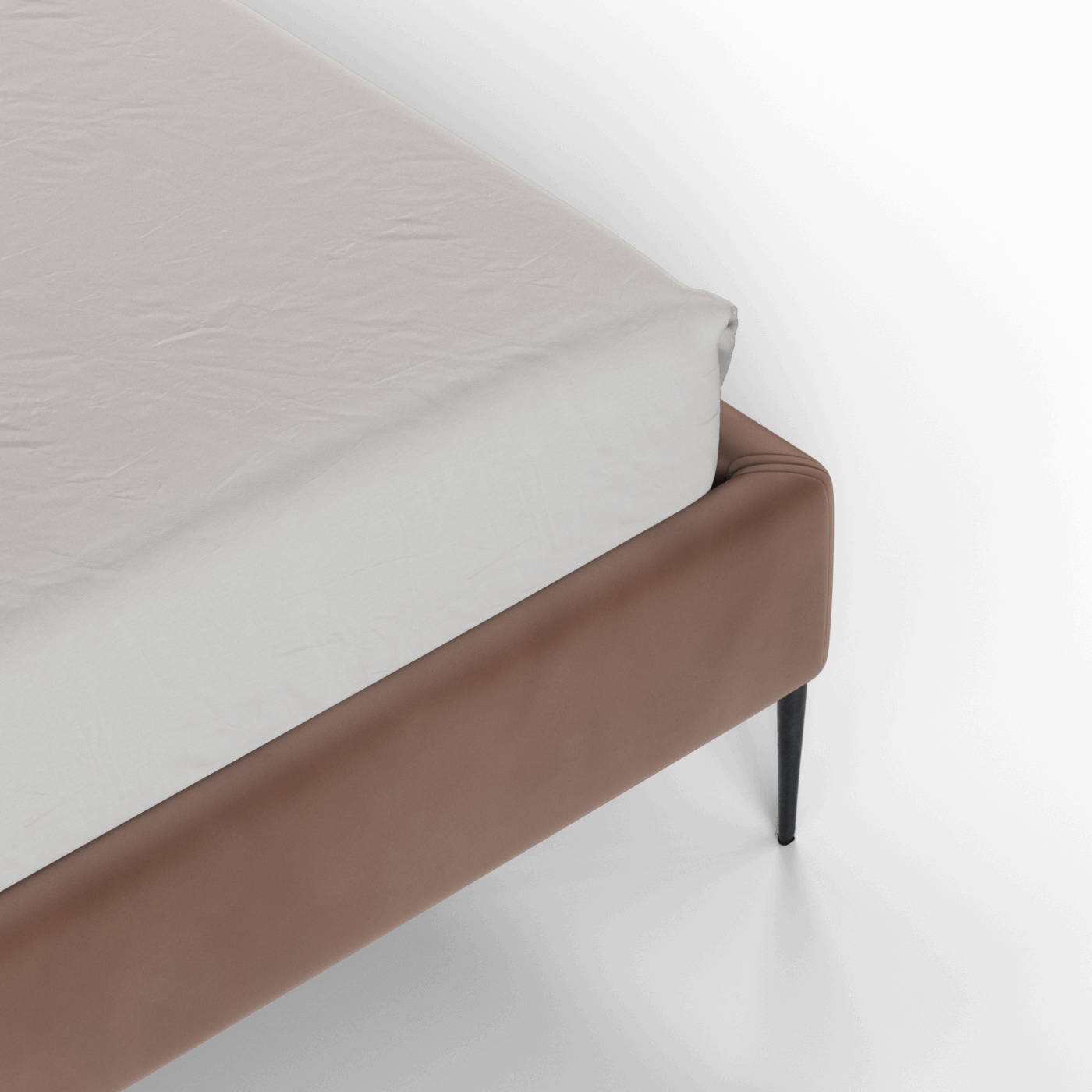 Anna Upholstered Bed with Vertical Headboard Detailing