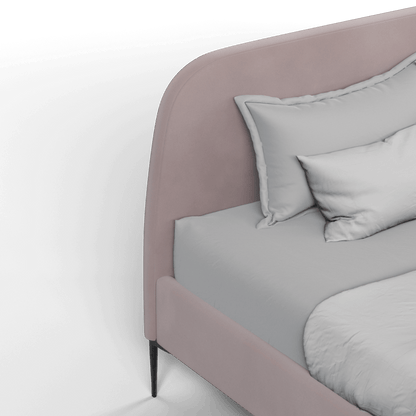 Anna Upholstered Bed with Vertical Headboard Detailing