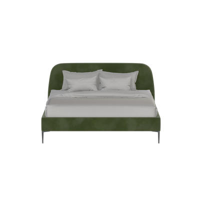Anna Upholstered Bed with Vertical Headboard Detailing