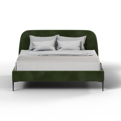 Anna Upholstered Bed with Vertical Headboard Detailing