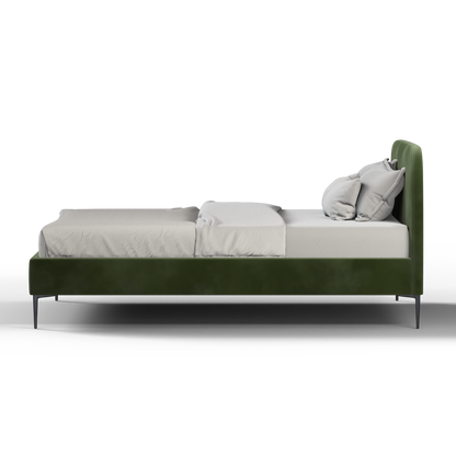 Anna Upholstered Bed with Vertical Headboard Detailing