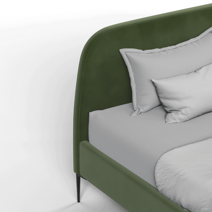 Anna Upholstered Bed with Vertical Headboard Detailing