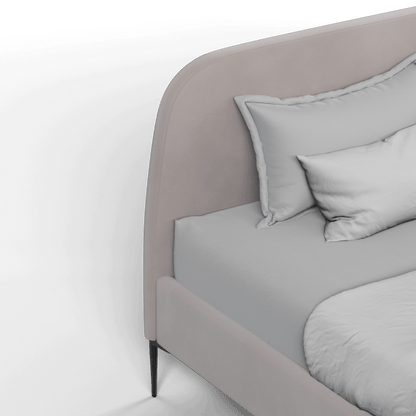 Anna Upholstered Bed with Vertical Headboard Detailing