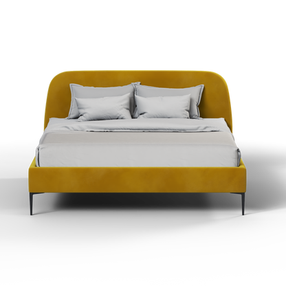 Anna Upholstered Bed with Vertical Headboard Detailing
