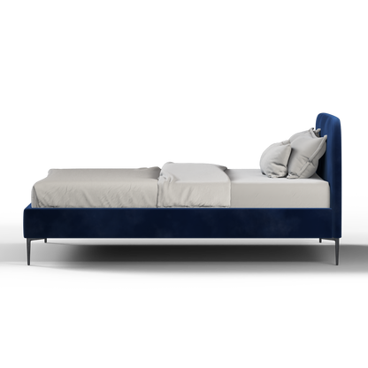 Anna Upholstered Bed with Vertical Headboard Detailing