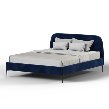 Anna Upholstered Bed with Vertical Headboard Detailing