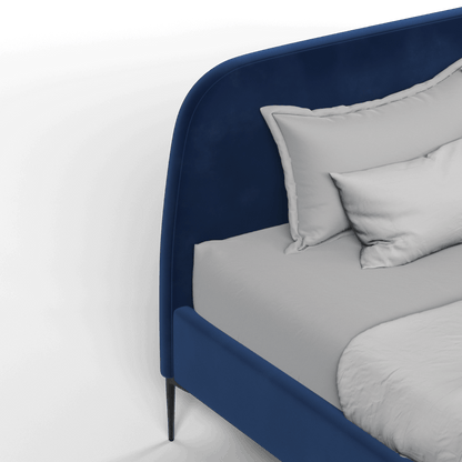 Anna Upholstered Bed with Vertical Headboard Detailing