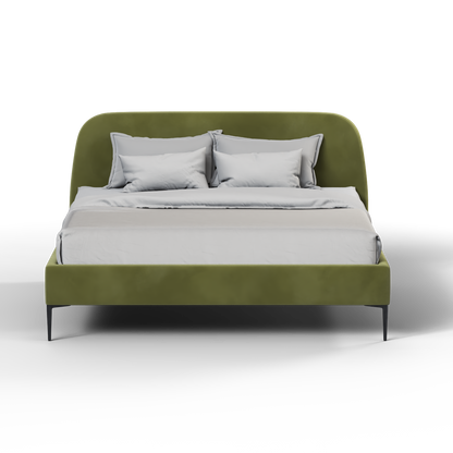 Anna Upholstered Bed with Vertical Headboard Detailing