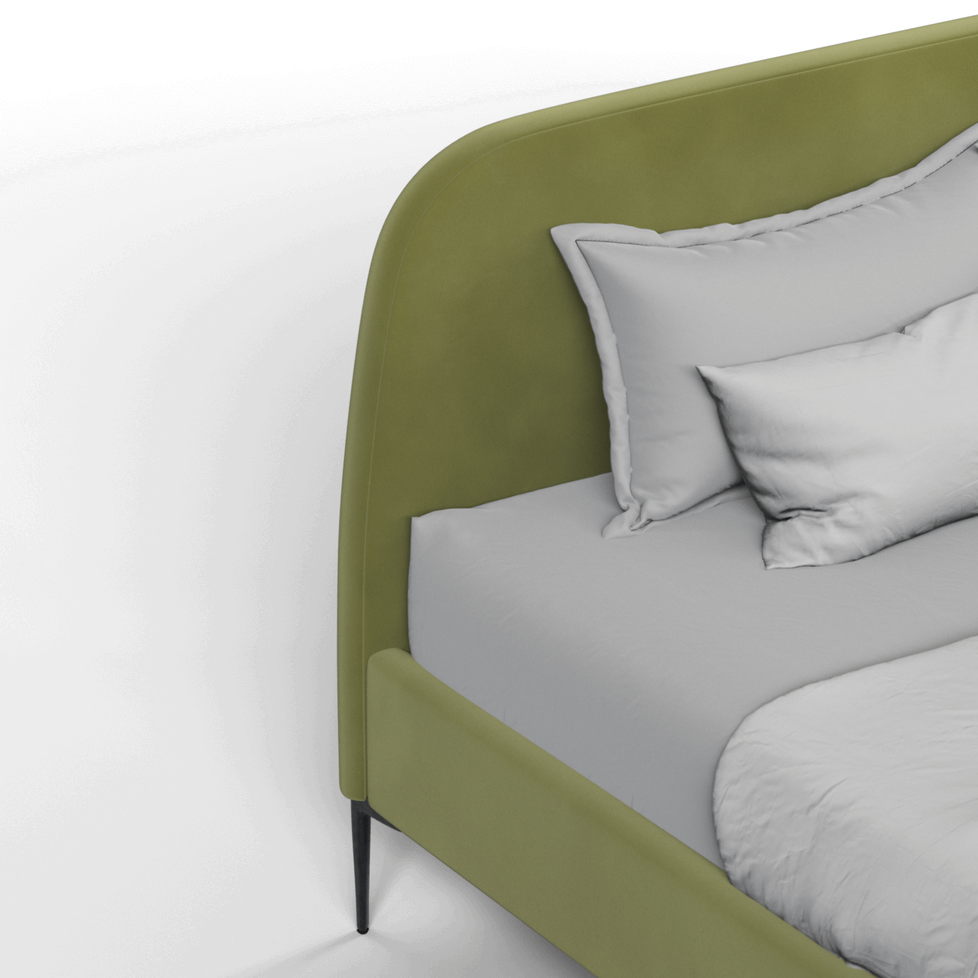 Anna Upholstered Bed with Vertical Headboard Detailing