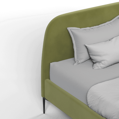 Anna Upholstered Bed with Vertical Headboard Detailing