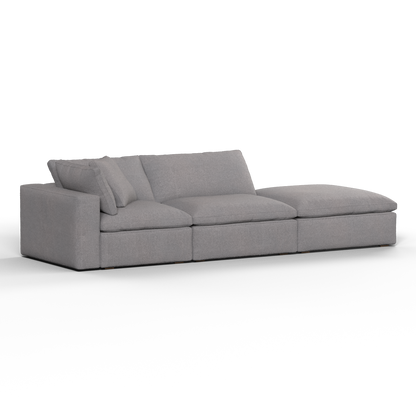 Ari modular corner Sofa with pouffe - Wide fabric range