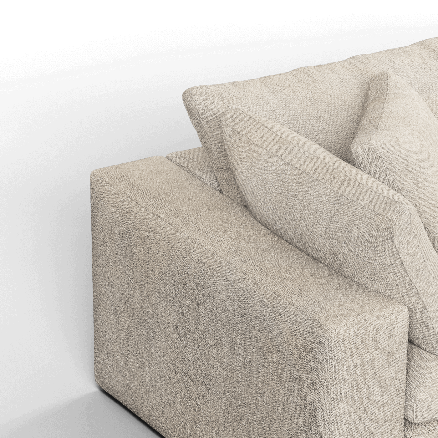 Ari modular corner Sofa with pouffe - Wide fabric range