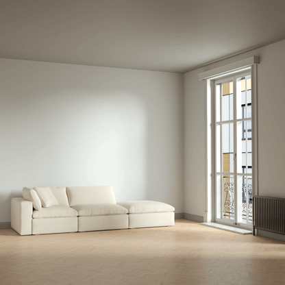 Ari modular corner Sofa with pouffe - Wide fabric range