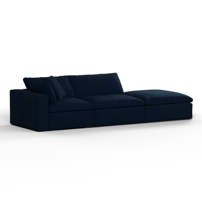 Ari modular corner Sofa with pouffe - Wide fabric range