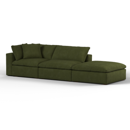 Ari modular corner Sofa with pouffe - Wide fabric range