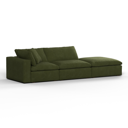 Ari modular corner Sofa with pouffe - Wide fabric range