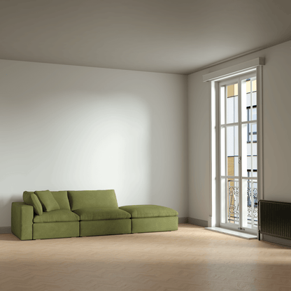 Ari modular corner Sofa with pouffe - Wide fabric range