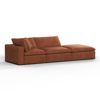 Ari modular corner Sofa with pouffe - Wide fabric range