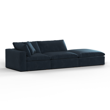 Ari modular corner Sofa with pouffe - Wide fabric range