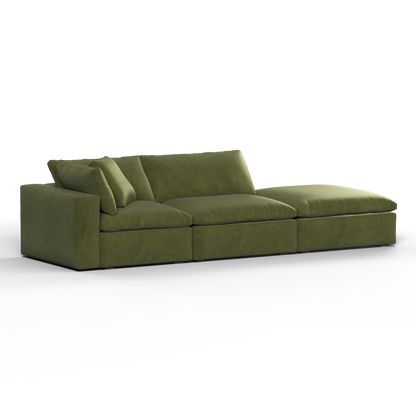 Ari modular corner Sofa with pouffe - Wide fabric range