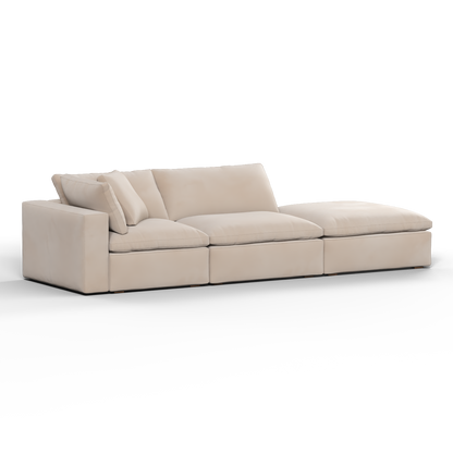 Ari modular corner Sofa with pouffe - Wide fabric range