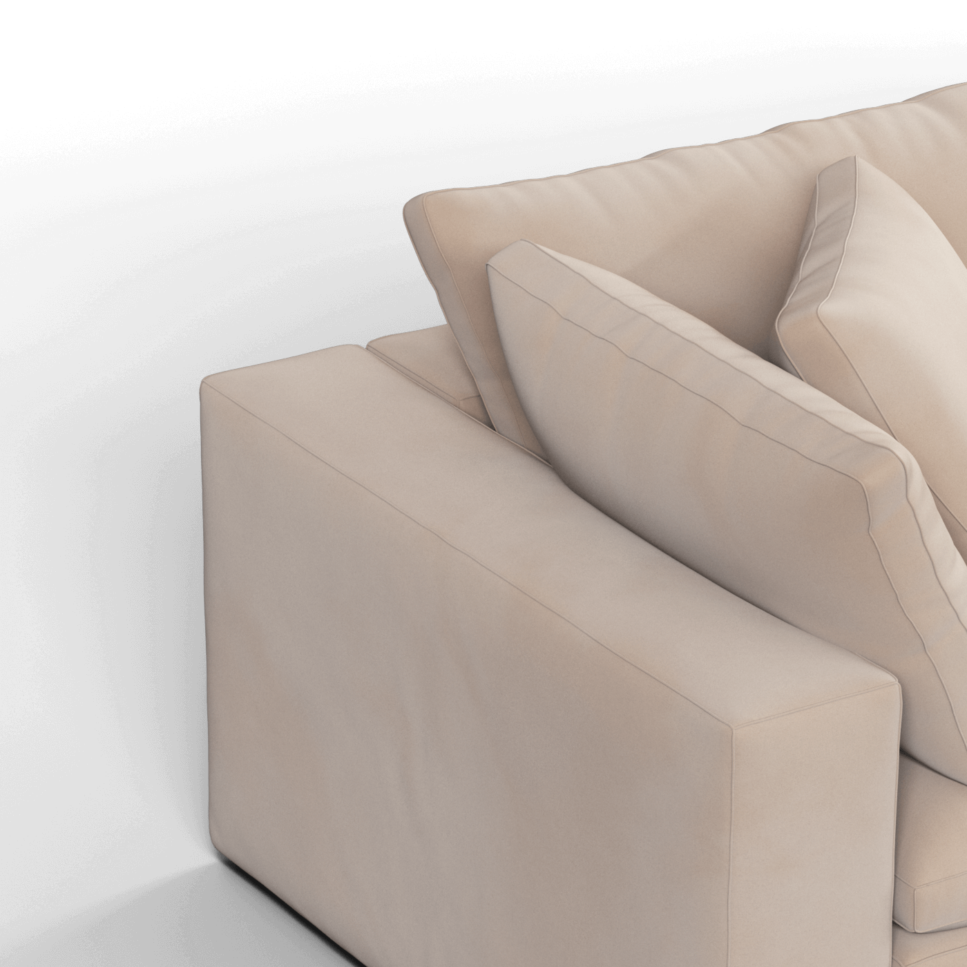 Ari modular corner Sofa with pouffe - Wide fabric range