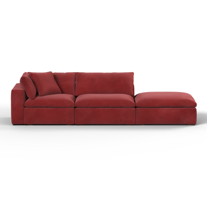 Ari modular corner Sofa with pouffe - Wide fabric range