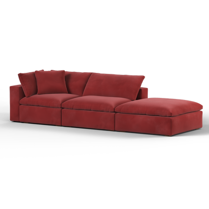 Ari modular corner Sofa with pouffe - Wide fabric range