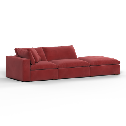 Ari modular corner Sofa with pouffe - Wide fabric range