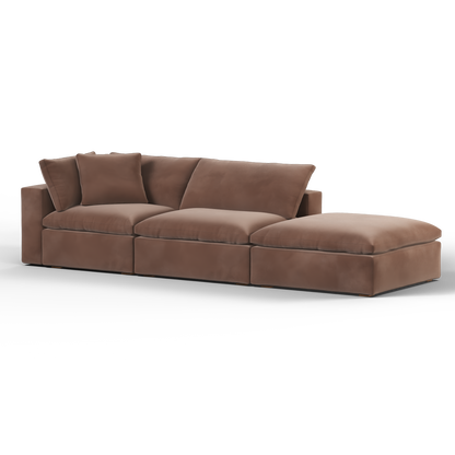 Ari modular corner Sofa with pouffe - Wide fabric range