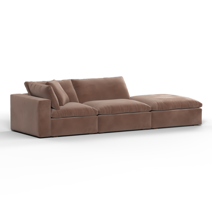 Ari modular corner Sofa with pouffe - Wide fabric range