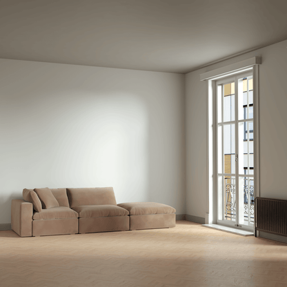 Ari modular corner Sofa with pouffe - Wide fabric range