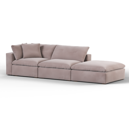 Ari modular corner Sofa with pouffe - Wide fabric range