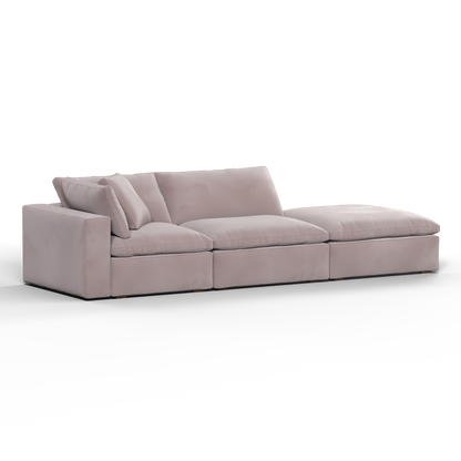 Ari modular corner Sofa with pouffe - Wide fabric range