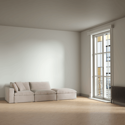 Ari modular corner Sofa with pouffe - Wide fabric range