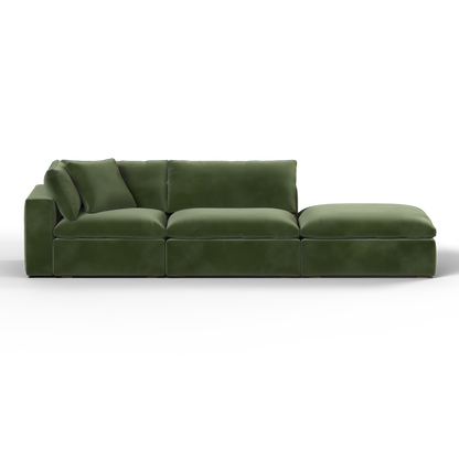 Ari modular corner Sofa with pouffe - Wide fabric range