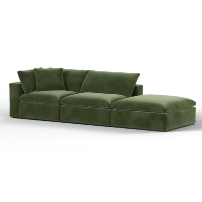 Ari modular corner Sofa with pouffe - Wide fabric range