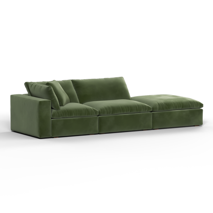 Ari modular corner Sofa with pouffe - Wide fabric range