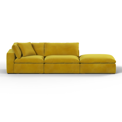 Ari modular corner Sofa with pouffe - Wide fabric range