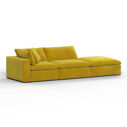 Ari modular corner Sofa with pouffe - Wide fabric range