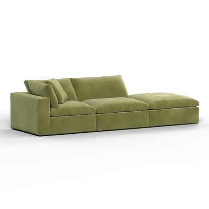Ari modular corner Sofa with pouffe - Wide fabric range